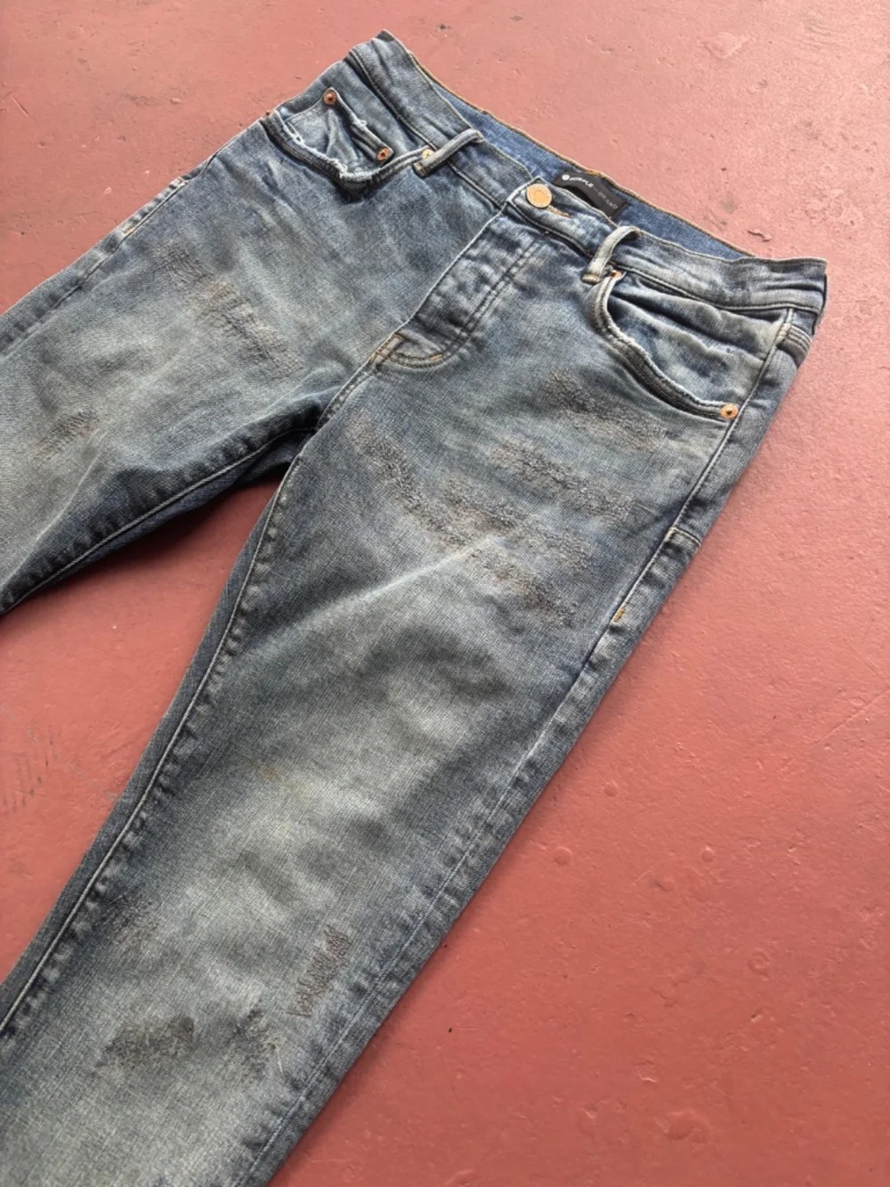 Purple Brand P001‎ Low Rise Slim Jeans Indigo 32 distressed